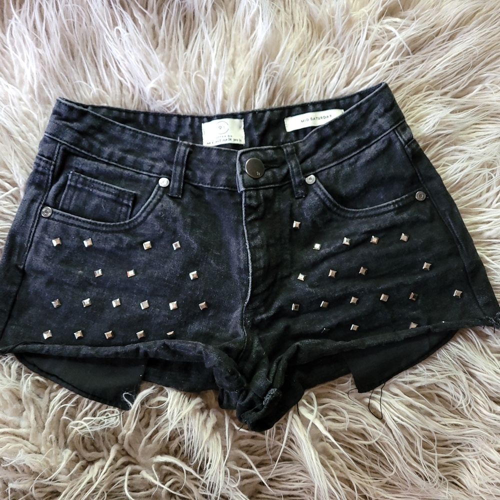 91 Cotton On I Mid Saturday 2 Black Shorts